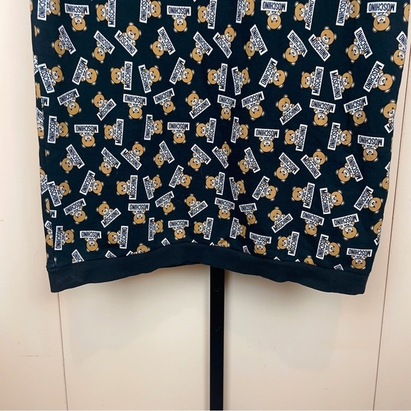 Authentic Moschino Allover Bear Print Sweatshirt Mini Dress - Picture 7 of 14